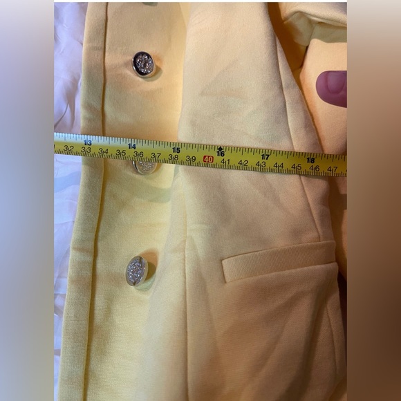 Cloe Military Style Fitted Jacket, Yellow size M - Picture 4 of 7